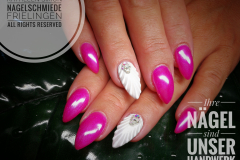 pink weiß muschel chrome